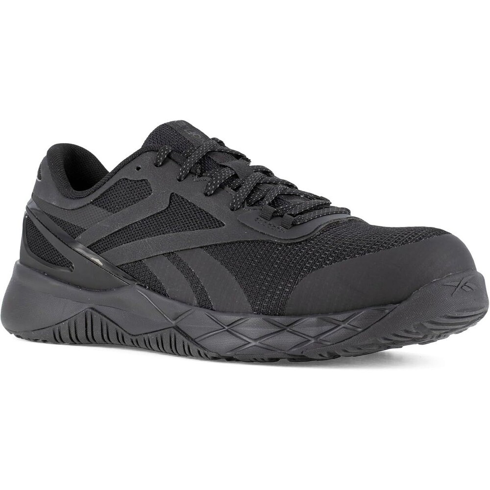 Women Reebok Nanoflex TR Composite Toe Safety Work Sneakers RB3315 Sz 8W Black